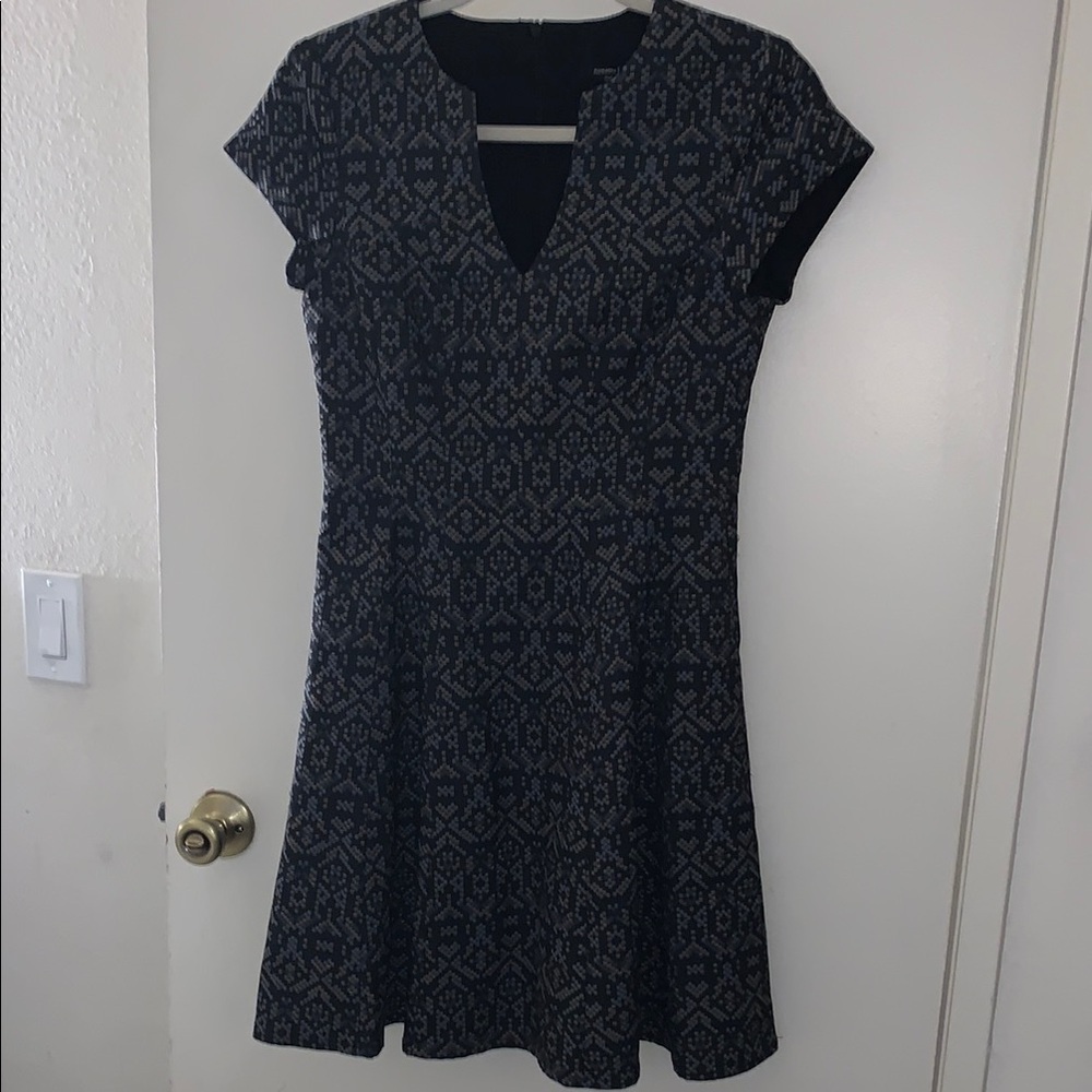 Nanette Lepore BNWOT Elegant Black and Gray Patterned Dress 6
